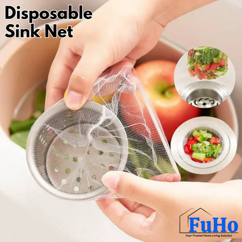 Fuho Disposable Sink Strainer Mesh Net (100 pcs) & Storage Box