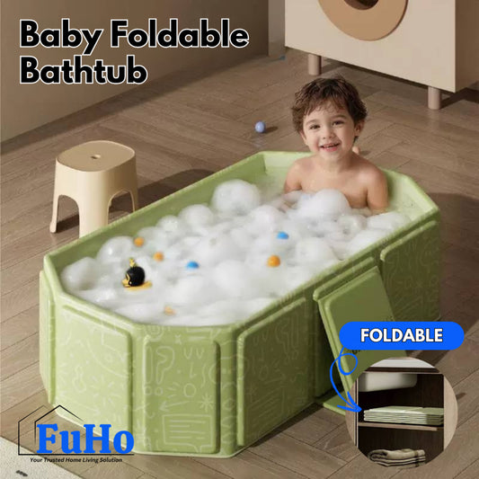 🇸🇬READY STOCK🇸🇬 FuHo Baby Foldable Bathtub | Portable Bathtub | Travel Bathtub | Baby Bathing (HL0314-GREEN)
