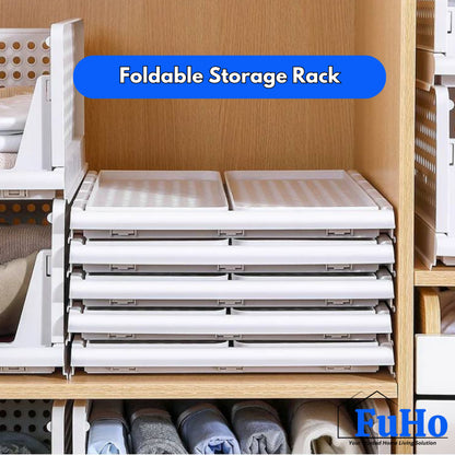 🇸🇬READY STOCK🇸🇬 FuHo Foldable Cabinet Box | Wardrobe Storage Box | Wardrobe Organizers | Cabinet Stackable Box (HL0320)