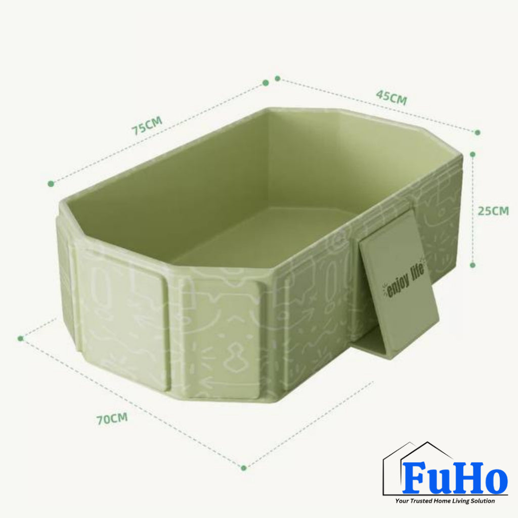 🇸🇬READY STOCK🇸🇬 FuHo Baby Foldable Bathtub | Portable Bathtub | Travel Bathtub | Baby Bathing (HL0314-GREEN)