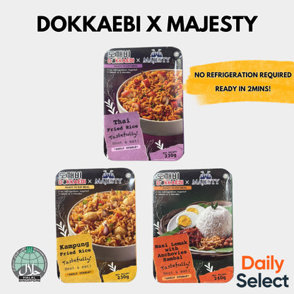 Dokkaebi X Majesty Instant Food | Kampung Fried Rice | Instant Food | Microwave | Nasi Lemak | Instant Rice | IF0004