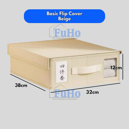 🇸🇬READY STOCK🇸🇬 FuHo Linen Bedsheet Cover Storage Box | Blanket Storage Box | Mattress Storage Box | Curtain (HL0333)