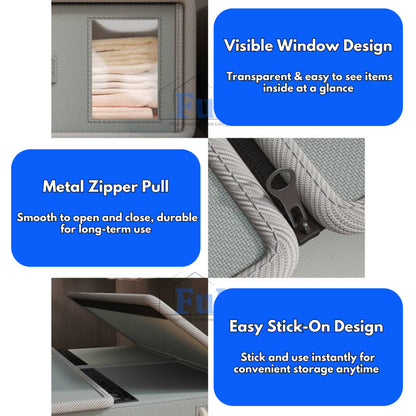 🇸🇬READY STOCK🇸🇬 FuHo Linen Bedsheet Cover Storage Box | Blanket Storage Box | Mattress Storage Box | Curtain (HL0333)