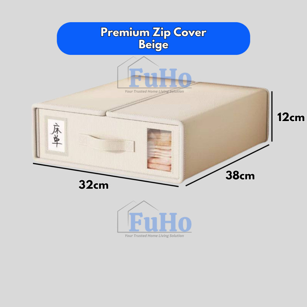 🇸🇬READY STOCK🇸🇬 FuHo Linen Bedsheet Cover Storage Box | Blanket Storage Box | Mattress Storage Box | Curtain (HL0333)