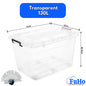 Fuho Transparent Storage Box With Wheel | Plastic Container | Stackable Box | Storage Box (HL0005)