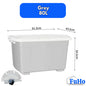 Fuho Transparent Storage Box With Wheel | Plastic Container | Stackable Box | Storage Box (HL0005)