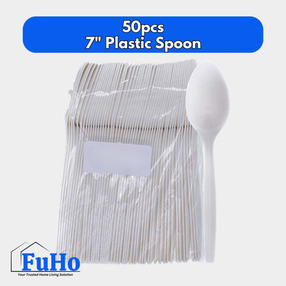 🇸🇬READY STOCK🇸🇬 FuHo Paper Plate | Plastic Fork | Plastic Spoon | Plastic Cups | Disposable Cutlery | (HL0319)