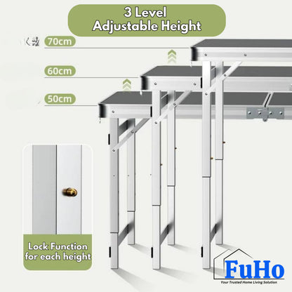 🇸🇬READY STOCK🇸🇬 FuHo Foldable Aluminium Table | Portable Table | Picnic Table | Aluminium Table (HL0318)