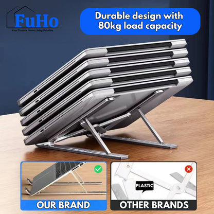 🇸🇬READY STOCK🇸🇬 FuHo Foldable Laptop Stand | Book Stand | Phone Stand | Desktop Organiser | (HL0317-BLACK)