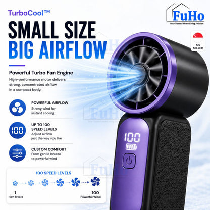 Fuho AeroPro™ Turbo Portable Fan | Turbo Fan | Portable Fan | Portable Mini Fan | Handheld Fan | Travel Fan | (HL0334)