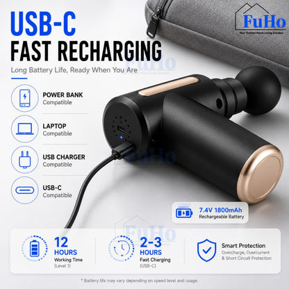 Fuho Pulse One Portable Electric Massage Gun | Massage Gun | Portable Massage Gun | Mini Massage Gun | (HL0335)