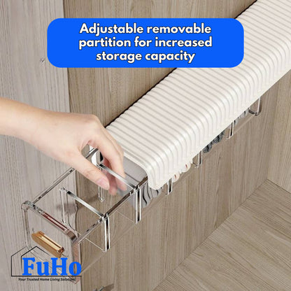 🇸🇬READY STOCK🇸🇬 FuHo Transparent Wall Storage Box | Storage Box | Undergarment Storage Box | (HL0315)