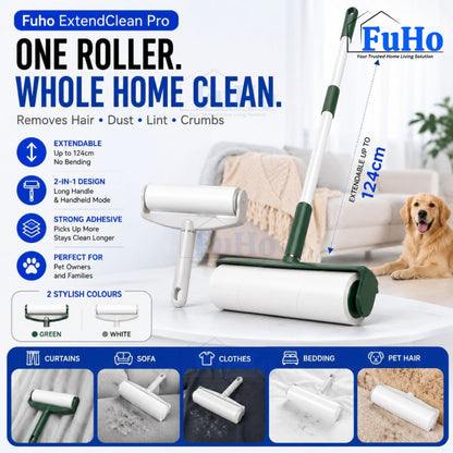 Fuho ProClean™ 24CM Wide Linen Sticky Roller | Lint Roller | Dust Roller | Cloth Linen | Clothes Linen | (HL0336)