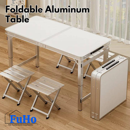 🇸🇬READY STOCK🇸🇬 FuHo Foldable Aluminium Table | Portable Table | Picnic Table | Aluminium Table (HL0318)
