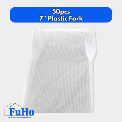 🇸🇬READY STOCK🇸🇬 FuHo Paper Plate | Plastic Fork | Plastic Spoon | Plastic Cups | Disposable Cutlery | (HL0319)