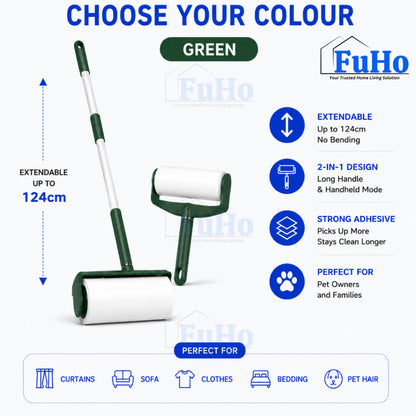 Fuho ProClean™ 24CM Wide Linen Sticky Roller | Lint Roller | Dust Roller | Cloth Linen | Clothes Linen | (HL0336)