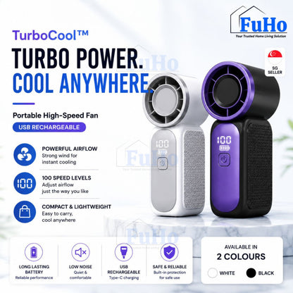 Fuho AeroPro™ Turbo Portable Fan | Turbo Fan | Portable Fan | Portable Mini Fan | Handheld Fan | Travel Fan | (HL0334)
