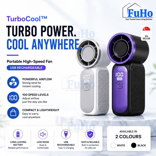 Fuho AeroPro™ Turbo Portable Fan | Turbo Fan | Portable Fan | Portable Mini Fan | Handheld Fan | Travel Fan | (HL0334)