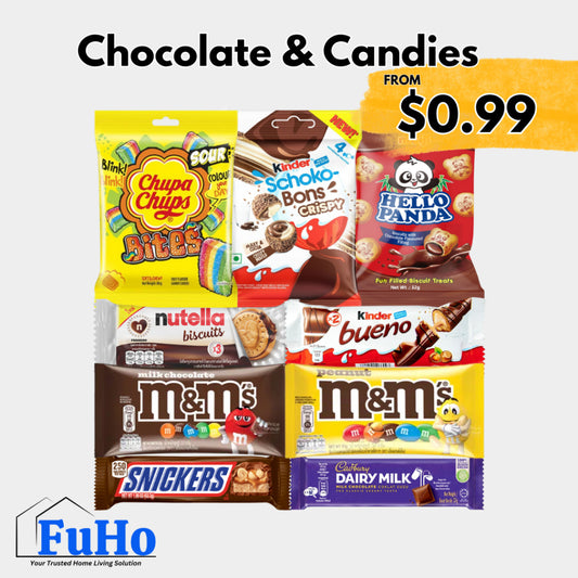 🇸🇬READY STOCK🇸🇬 FuHo Chocolate & Candies | M&M | Kinder Bueno | Hello Panda | Cadbury | Snickers | Mars | Snacks | Chips