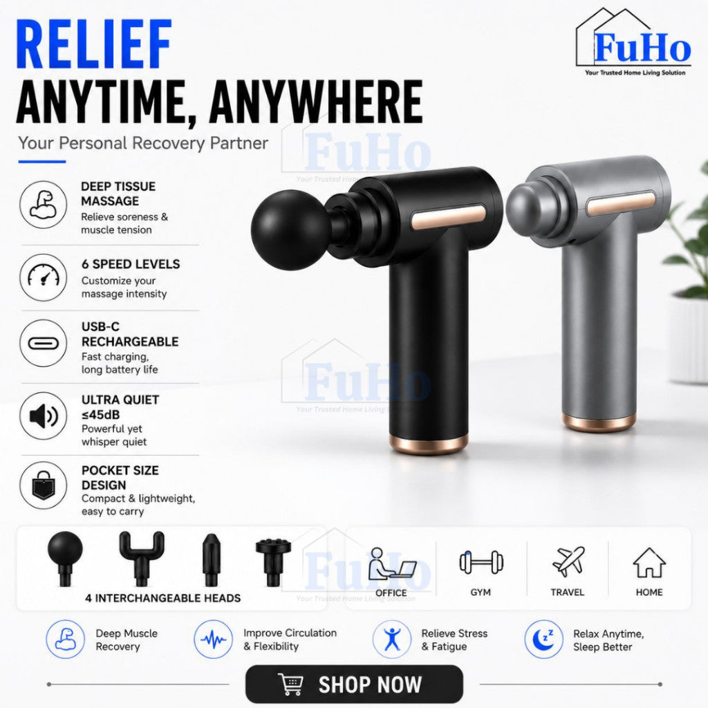 Fuho Pulse One Portable Electric Massage Gun | Massage Gun | Portable Massage Gun | Mini Massage Gun | (HL0335)