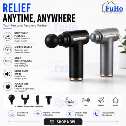Fuho Pulse One Portable Electric Massage Gun | Massage Gun | Portable Massage Gun | Mini Massage Gun | (HL0335)