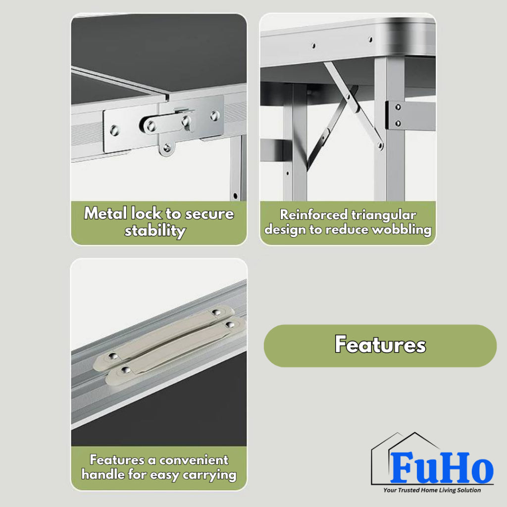 🇸🇬READY STOCK🇸🇬 FuHo Foldable Aluminium Table | Portable Table | Picnic Table | Aluminium Table (HL0318)