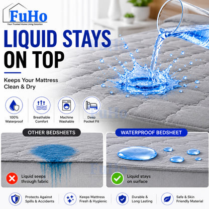 Fuho Waterproof BedSheet | Bed Sheet | Pillow Case | Mattress Protector | (HL0345)