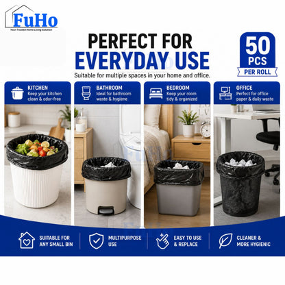 Fuho UltraFlex Leak Proof Trash Bag | Dustbin Bag | Plastic Bag | Trash Bin