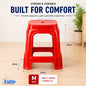 Fuho Red Stackable Stool | Red Plastic Stool | Stackable Chair | Windmill Stool | (HL0341)