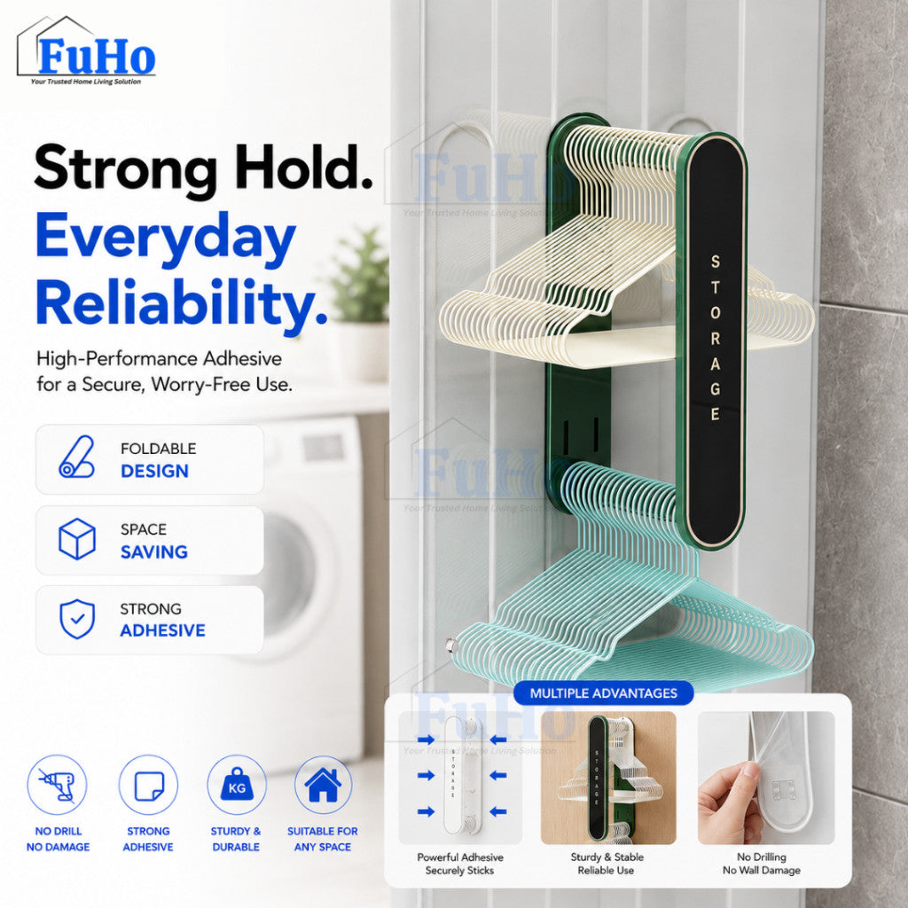 Fuho Foldable Wall Mounted Hanger | Hanger Rack | Hanger | Hanger and Pegs | (HL0352)