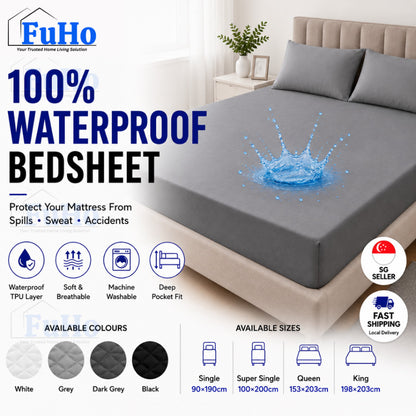 Fuho Waterproof BedSheet | Bed Sheet | Pillow Case | Mattress Protector | (HL0345)