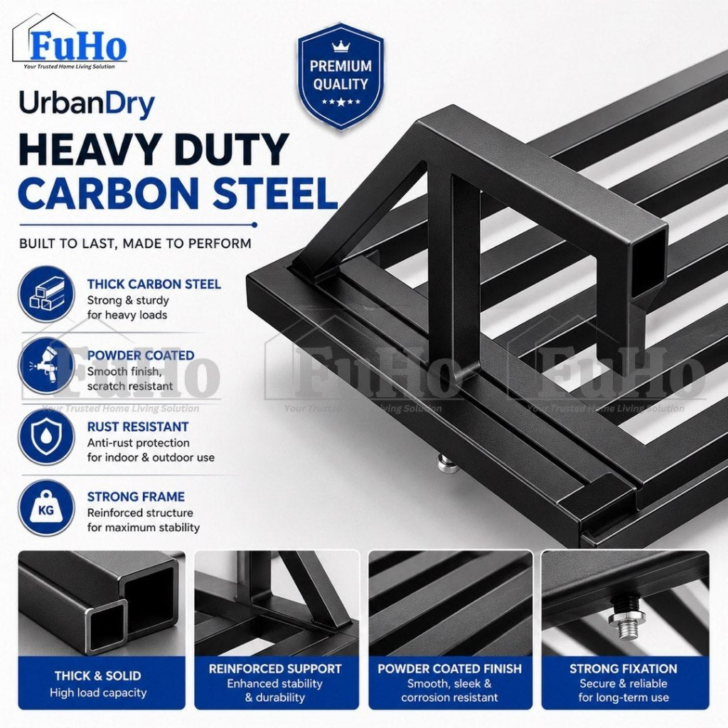 Fuho Premium Balcony Drying Rack | Clothes Rack | Clothes Hanger | Balcony Drying Rack | (HL0354)