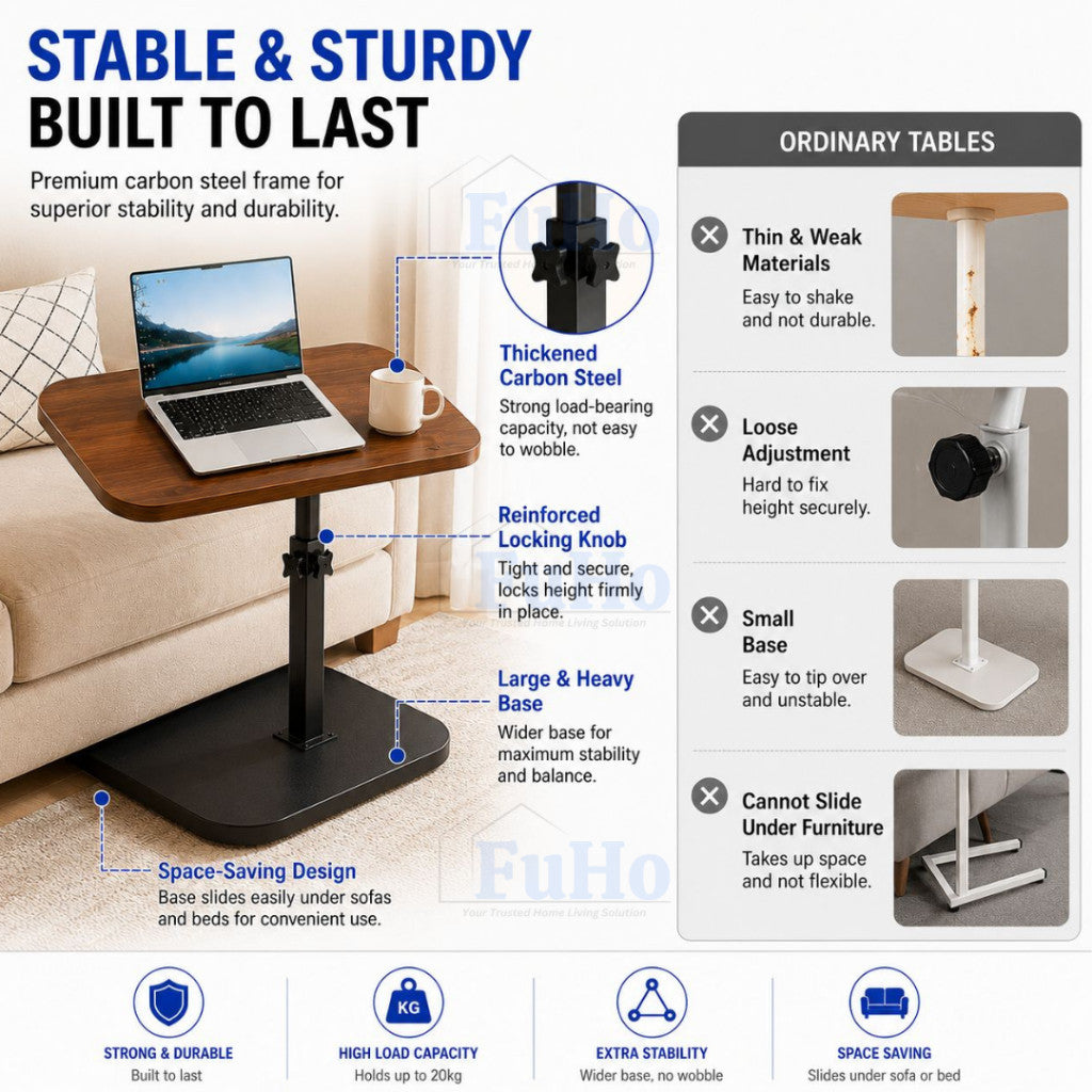 Fuho FlexDesk Table | Portable Table | Adjustable Table | Side Table | (HL0338)