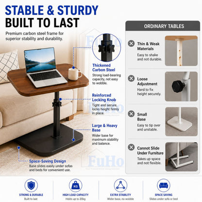 Fuho FlexDesk Table | Portable Table | Adjustable Table | Side Table | (HL0338)