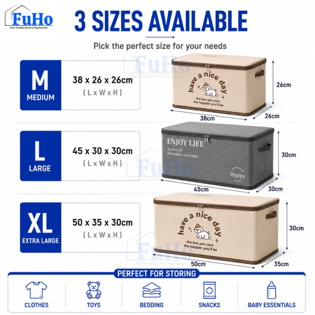 Fuho OrganiBox Storage | Storage Box | Foldable Storage Box | (HL0339)