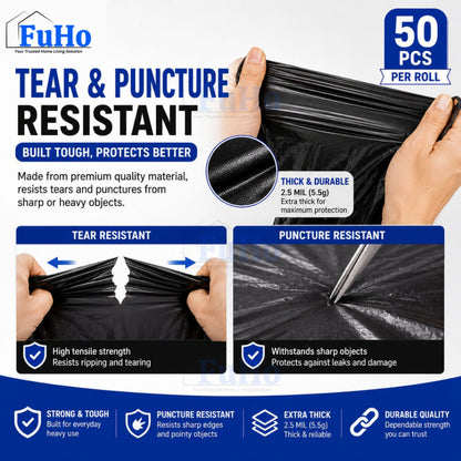 Fuho UltraFlex Leak Proof Trash Bag | Dustbin Bag | Plastic Bag | Trash Bin