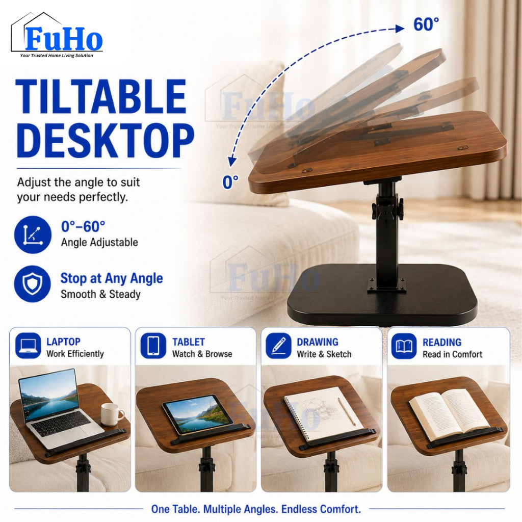 Fuho FlexDesk Table | Portable Table | Adjustable Table | Side Table | (HL0338)