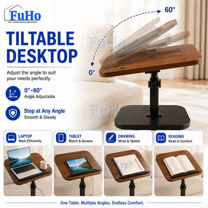Fuho FlexDesk Table | Portable Table | Adjustable Table | Side Table | (HL0338)