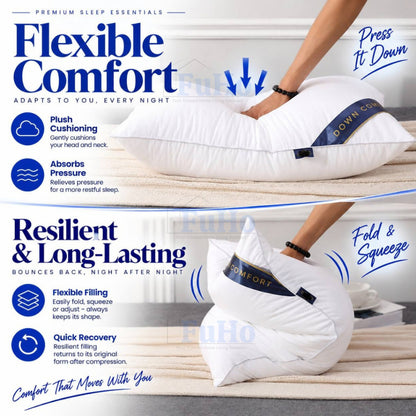 Fuho CloudRest Soft Fluffy Pillow | Hotel Pillow | Neck Support Pillow | Polyester Fibre Bed Pillow | (HL0351)