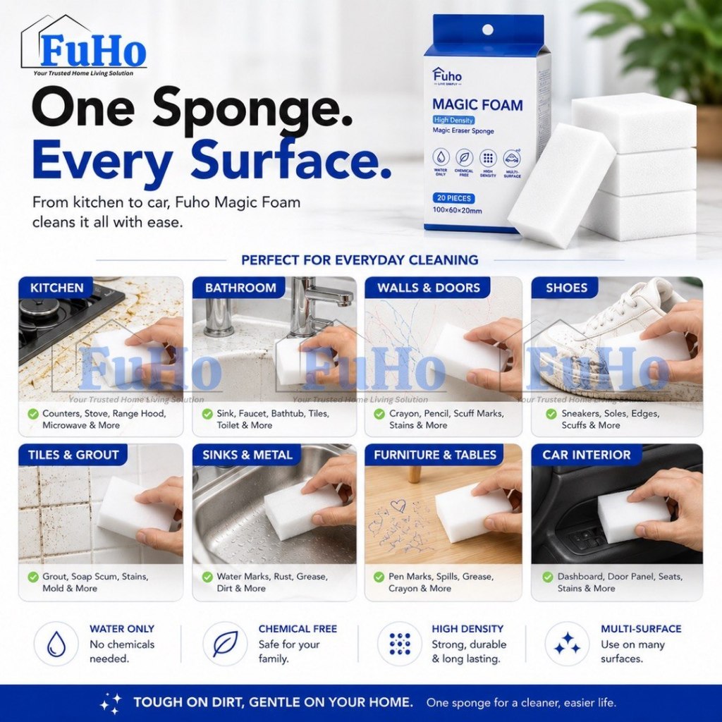 🇸🇬READY STOCK🇸🇬 FuHo Magic Foam | Magic Sponge | Sponge Eraser | (KIT0079)