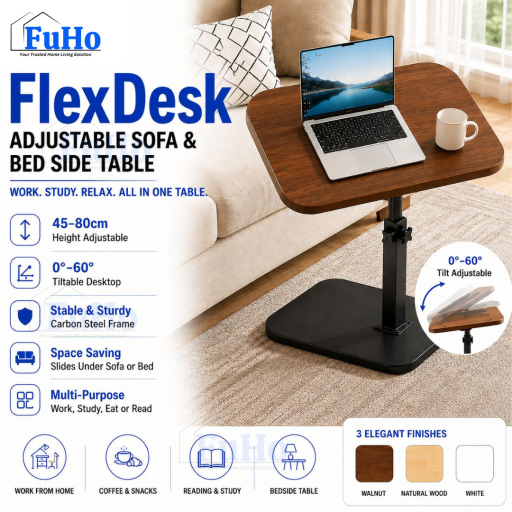 Fuho FlexDesk Table | Portable Table | Adjustable Table | Side Table | (HL0338)