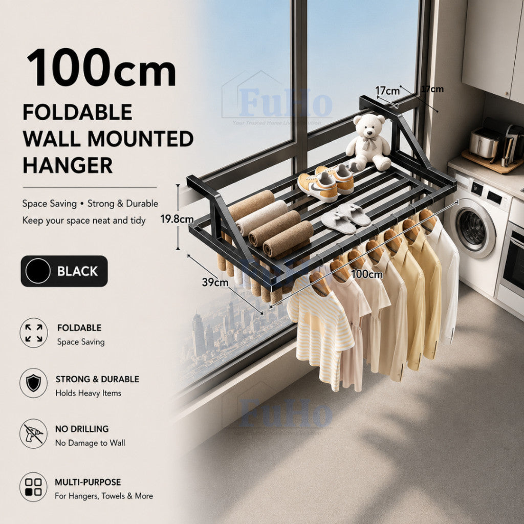 Fuho Premium Balcony Drying Rack | Clothes Rack | Clothes Hanger | Balcony Drying Rack | (HL0354)