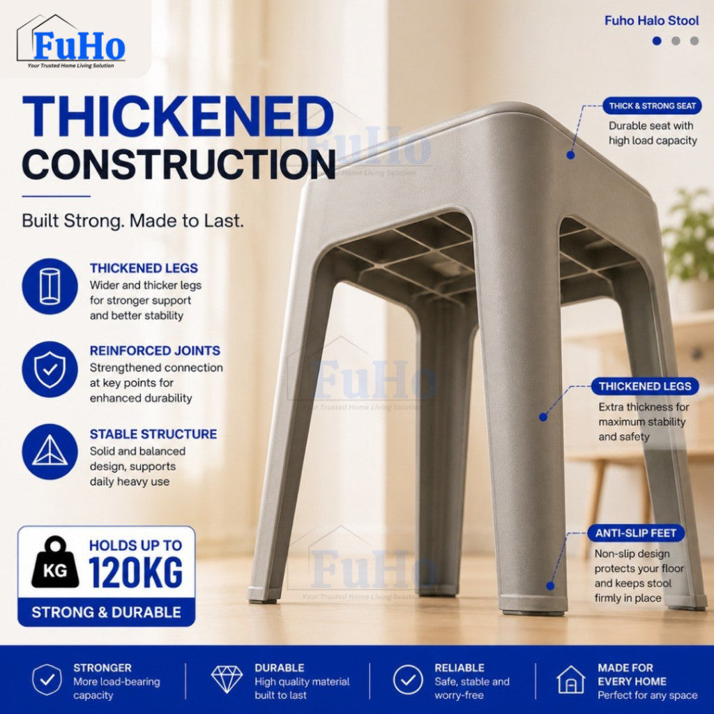 Fuho Halo Leather Stool | Stackable Chair | Windmill Chair | Stackable Benches (HL0348)