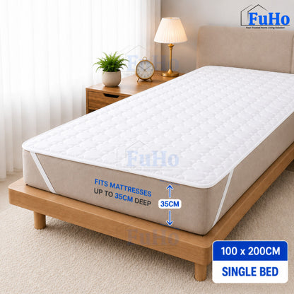 Fuho SleepGuard Mattress Protector | Bed Protector | Cotton Bed Protector | (HL0344)