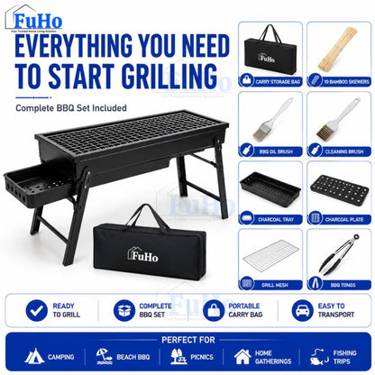 Fuho Foldable Portable BBQ Pit | BBQ Pit | Portable BBQ Pit | (HL0340)