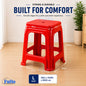 Fuho Red Stackable Stool | Red Plastic Stool | Stackable Chair | Windmill Stool | (HL0341)