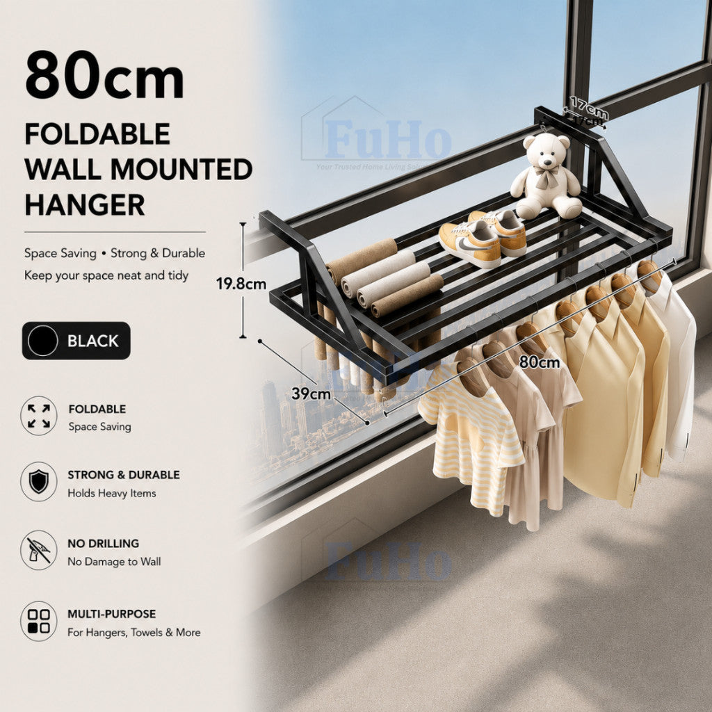 Fuho Premium Balcony Drying Rack | Clothes Rack | Clothes Hanger | Balcony Drying Rack | (HL0354)