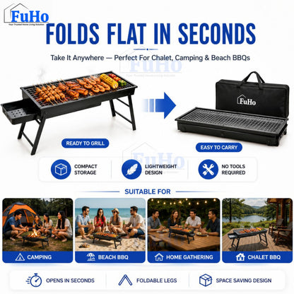 Fuho Foldable Portable BBQ Pit | BBQ Pit | Portable BBQ Pit | (HL0340)