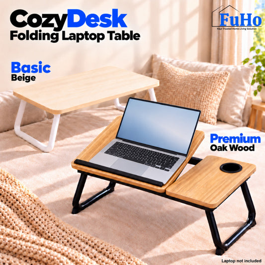 Fuho CozyDesk Foldable Laptop Table for Bed & Sofa (Basic, Premium)