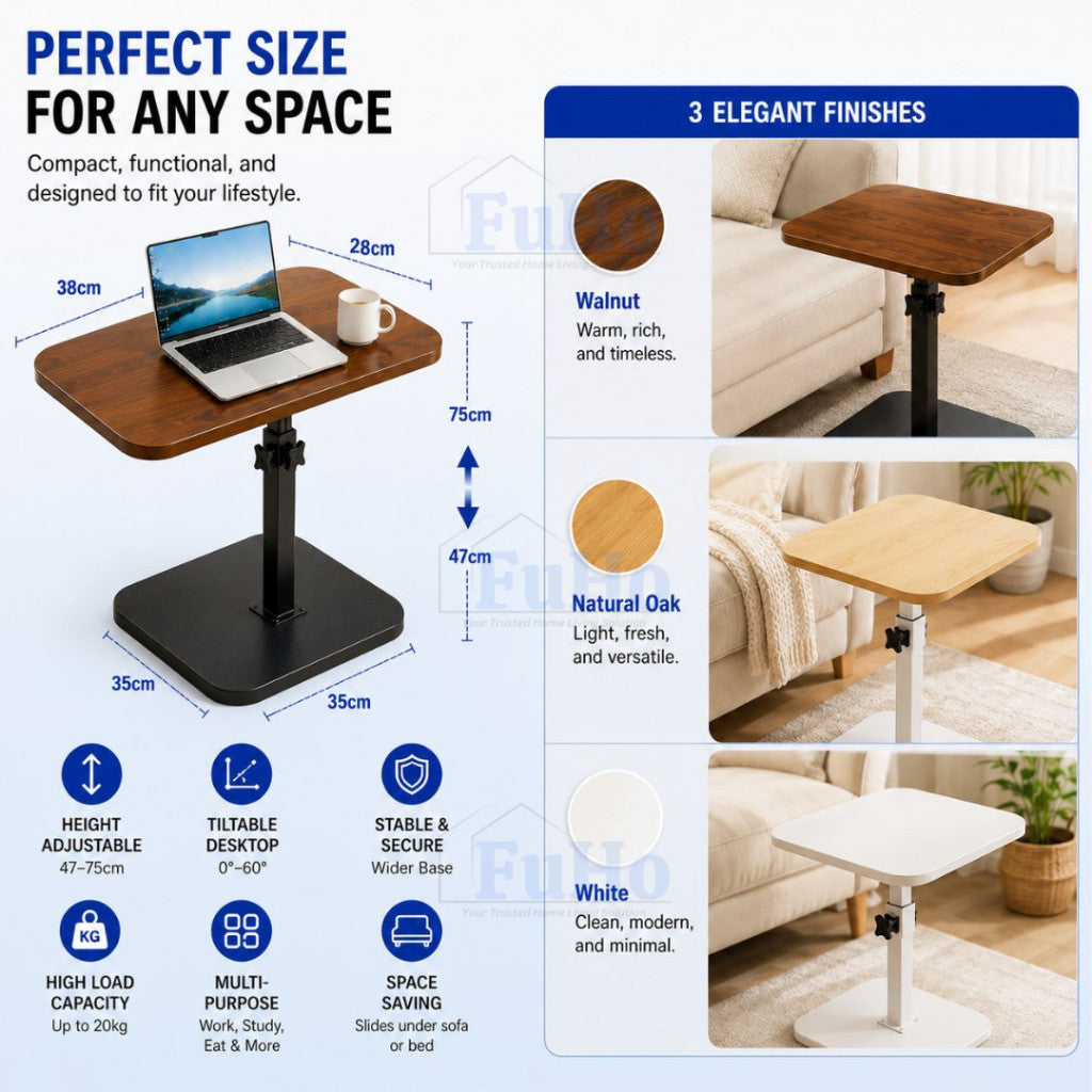 Fuho FlexDesk Table | Portable Table | Adjustable Table | Side Table | (HL0338)